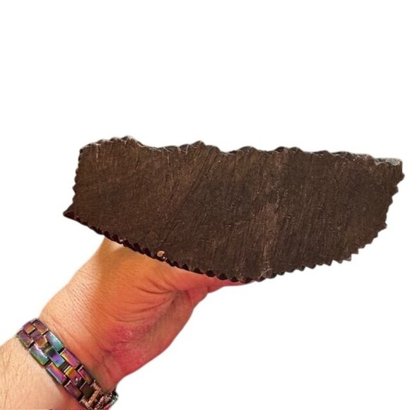 Hand-Carved Wooden Grazing Deer Figurine Sculpture - Picture 6 of 9